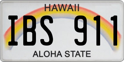 HI license plate IBS911