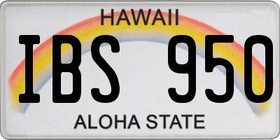HI license plate IBS950