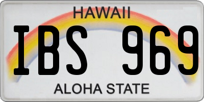 HI license plate IBS969