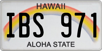 HI license plate IBS971