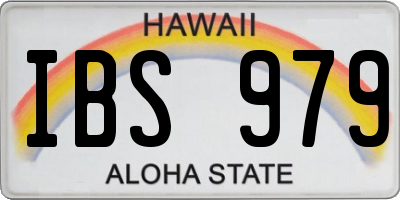 HI license plate IBS979