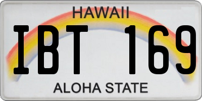 HI license plate IBT169