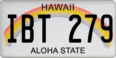 HI license plate IBT279