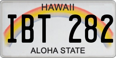 HI license plate IBT282