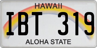 HI license plate IBT319
