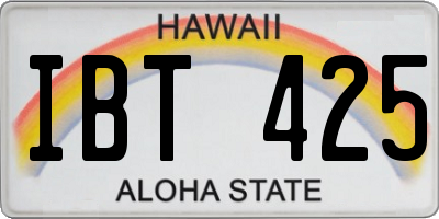 HI license plate IBT425