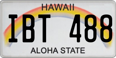 HI license plate IBT488