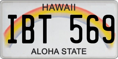 HI license plate IBT569