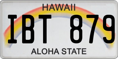 HI license plate IBT879