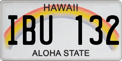 HI license plate IBU132