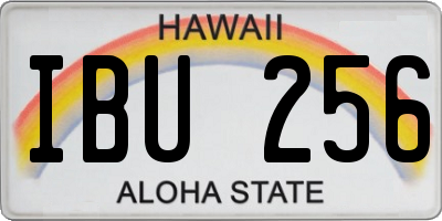 HI license plate IBU256