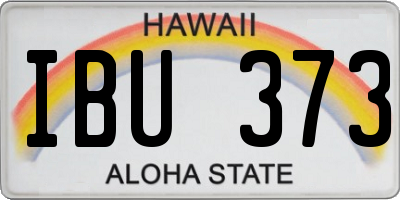 HI license plate IBU373