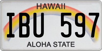 HI license plate IBU597