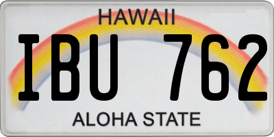 HI license plate IBU762