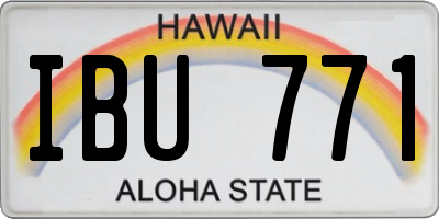 HI license plate IBU771