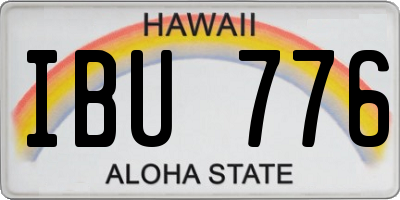 HI license plate IBU776