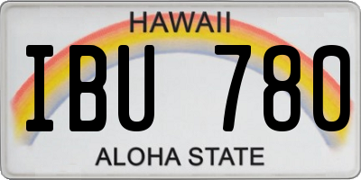 HI license plate IBU780