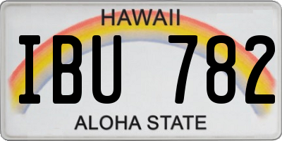 HI license plate IBU782