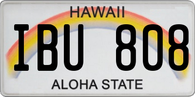 HI license plate IBU808