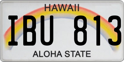 HI license plate IBU813
