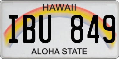 HI license plate IBU849