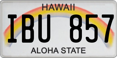 HI license plate IBU857