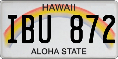 HI license plate IBU872