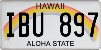 HI license plate IBU897