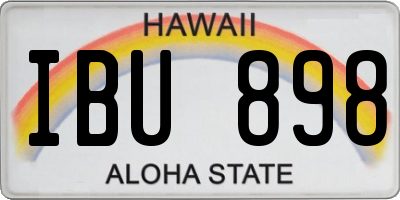 HI license plate IBU898
