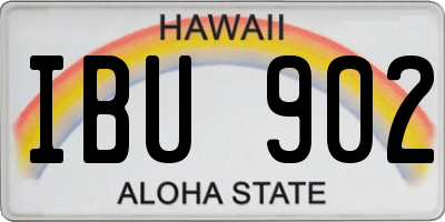 HI license plate IBU902
