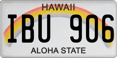 HI license plate IBU906