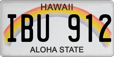 HI license plate IBU912