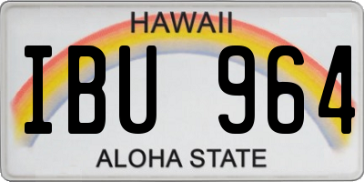 HI license plate IBU964