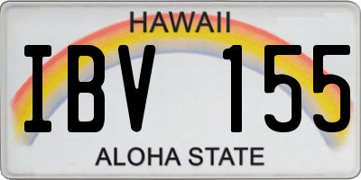 HI license plate IBV155