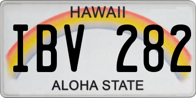 HI license plate IBV282