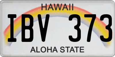 HI license plate IBV373