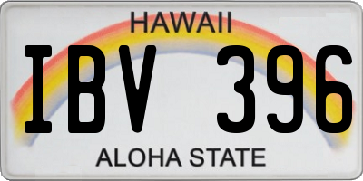 HI license plate IBV396