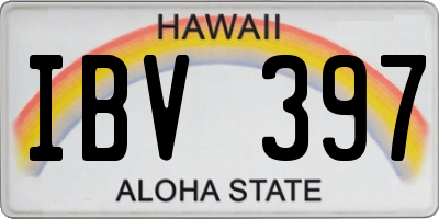 HI license plate IBV397