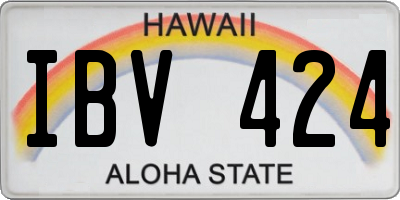 HI license plate IBV424