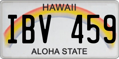 HI license plate IBV459