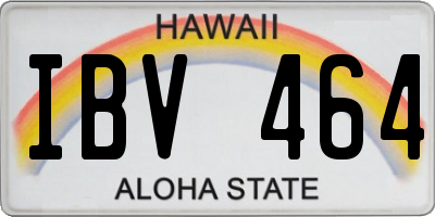 HI license plate IBV464