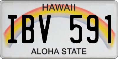 HI license plate IBV591