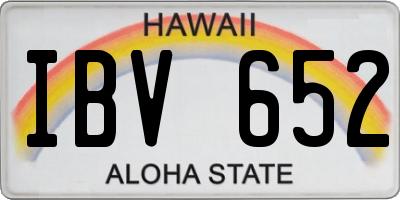 HI license plate IBV652