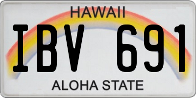 HI license plate IBV691