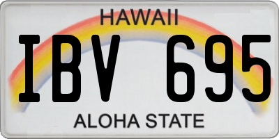 HI license plate IBV695