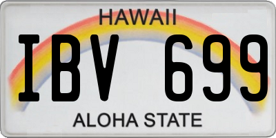 HI license plate IBV699