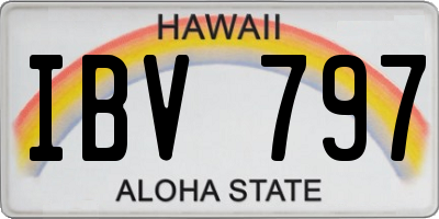 HI license plate IBV797