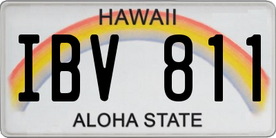 HI license plate IBV811