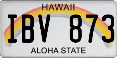HI license plate IBV873