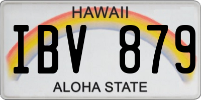 HI license plate IBV879